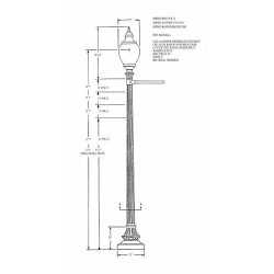 YA9-118 LANTERN WITH VK-13 POST & HERWIG SB BANNER BRACKET