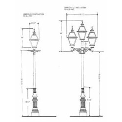 # L-22 POST LANTERN WITH # L-14 POST