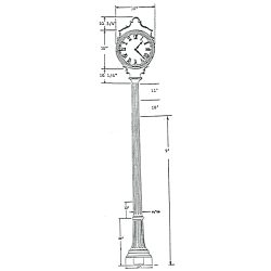 Herwig Sylvania Post w/ Time Square JR Clock