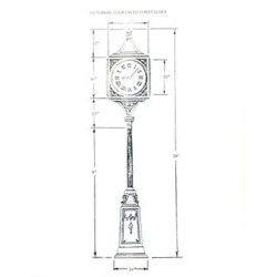 Victorian Four Faced Street Clock